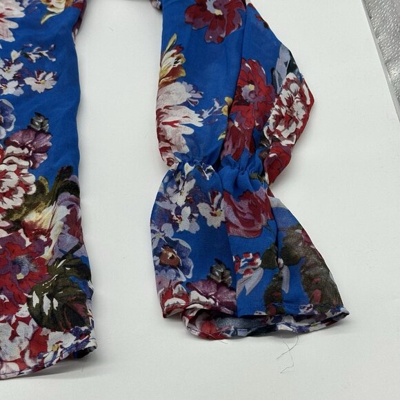 Elie Tahari Size Small Spring Blossom Print Sheer Chiffon Long Sleeve Blouse NWT - Picture 2 of 11